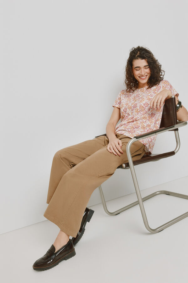 Milano T-shirt estampada de manga curta Marfim