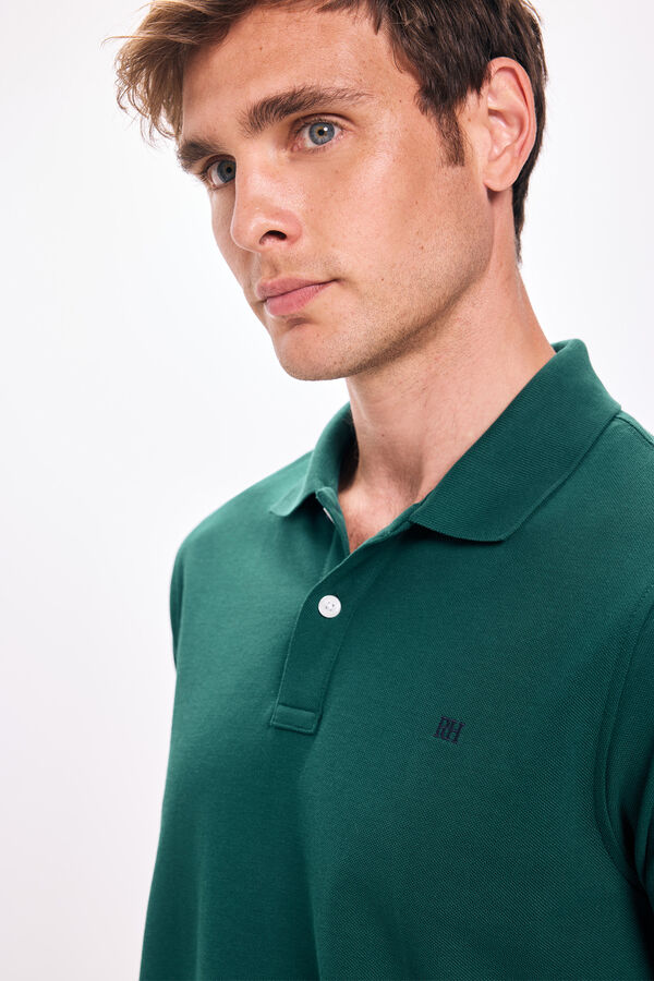 Pedro del Hierro Polo B&aacute;sico PDH Verde escuro