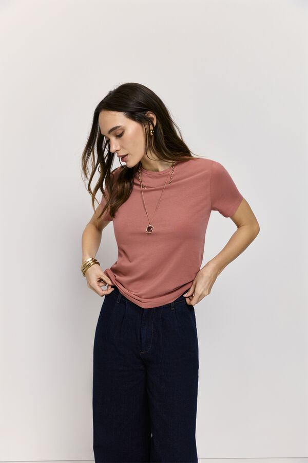 Milano T-shirt manga curta Vinho