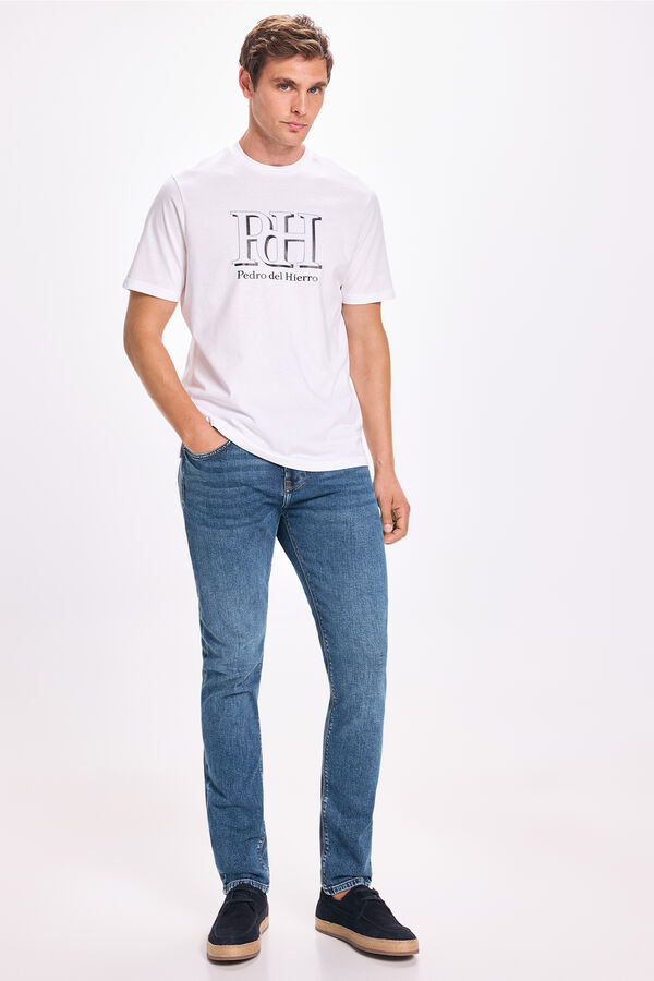 Pedro del Hierro Camiseta Big Logo PDH Blanco