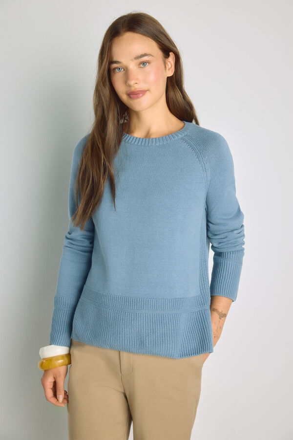 Milano Camisola gola redonda Azul indigo