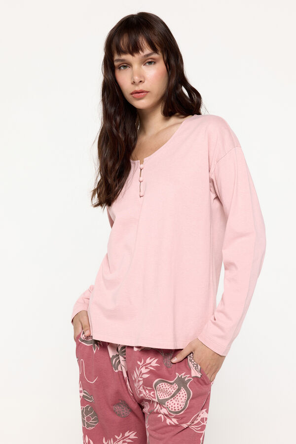 Fifty Outlet Pijama longo estampado Púrpura