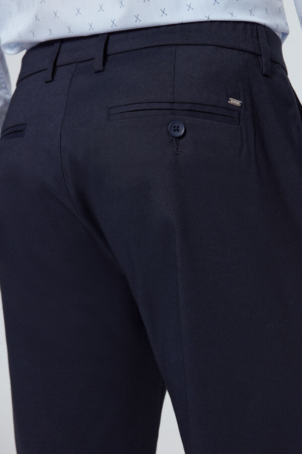Fifty Outlet Chino Liso Semivestir Marinho