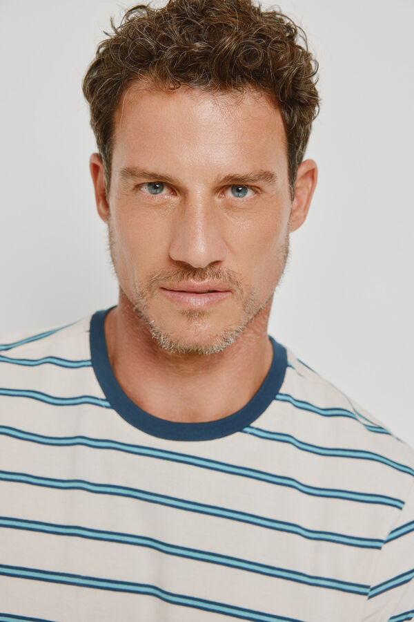 Pedro del Hierro T-shirt de manga curta estampada Marinho