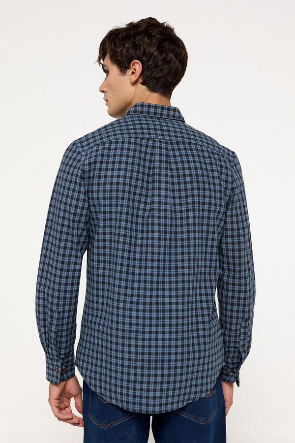 Milano Camisa Oxford Cuadros Azul