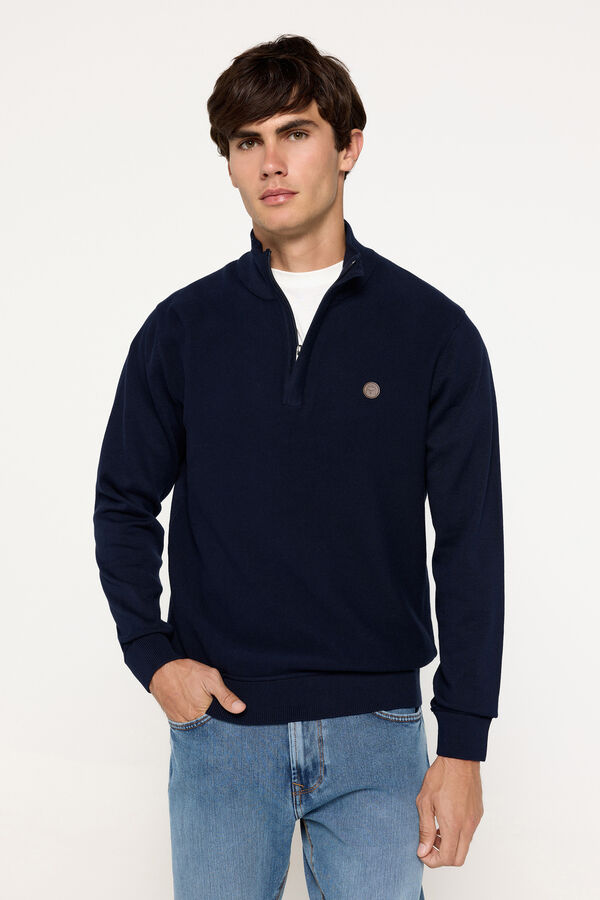 Milano Camisola meio z&iacute;per Marinho