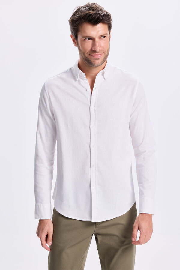 Milano Camisa Sport Estructura Branco
