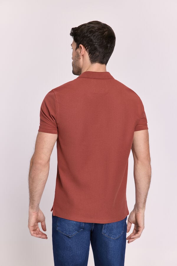 Milano Polo básico manga curta Vinho