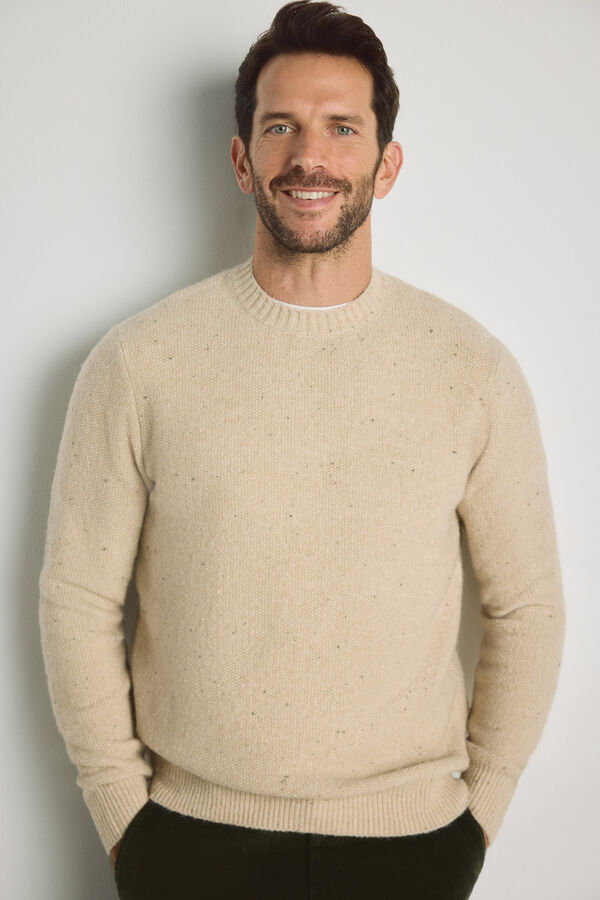 Milano Jersey cuello caja Beige
