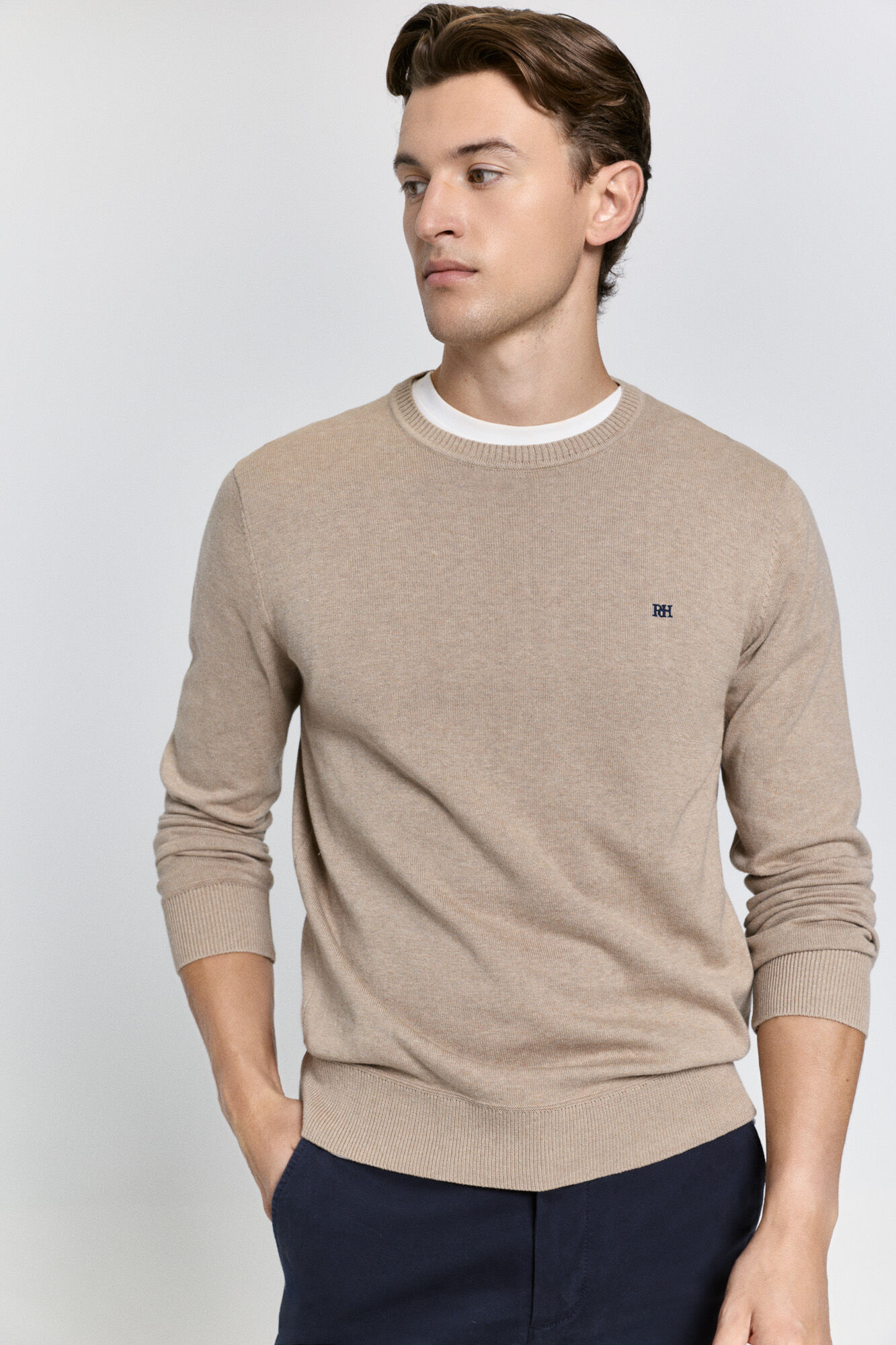 Pedro del Hierro Jersey b&aacute;sico cuello caja