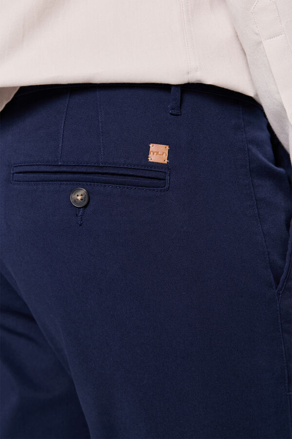 Milano Pantalón Chino Liso Slim Marinho