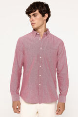 Milano Camisa oxford lisa Vermelho