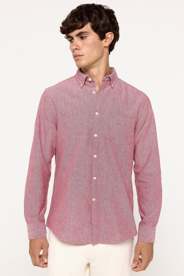 Milano Camisa oxford lisa Vermelho