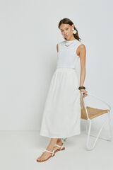 Milano Falda bordada Marfil