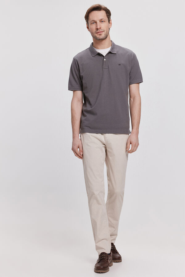 Pedro del Hierro Polo b&aacute;sico PdH Cinzento oscuro