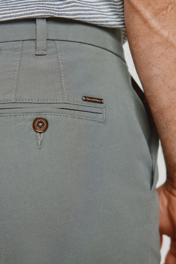 Pedro del Hierro Cal&ccedil;as chino regular fit Cinzento oscuro