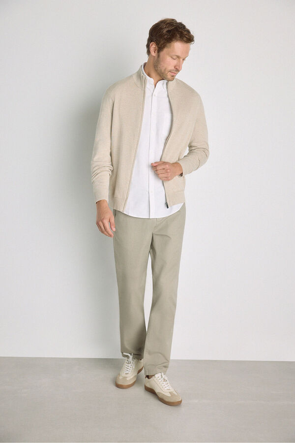 Milano Camisa lisa manga larga Blanco