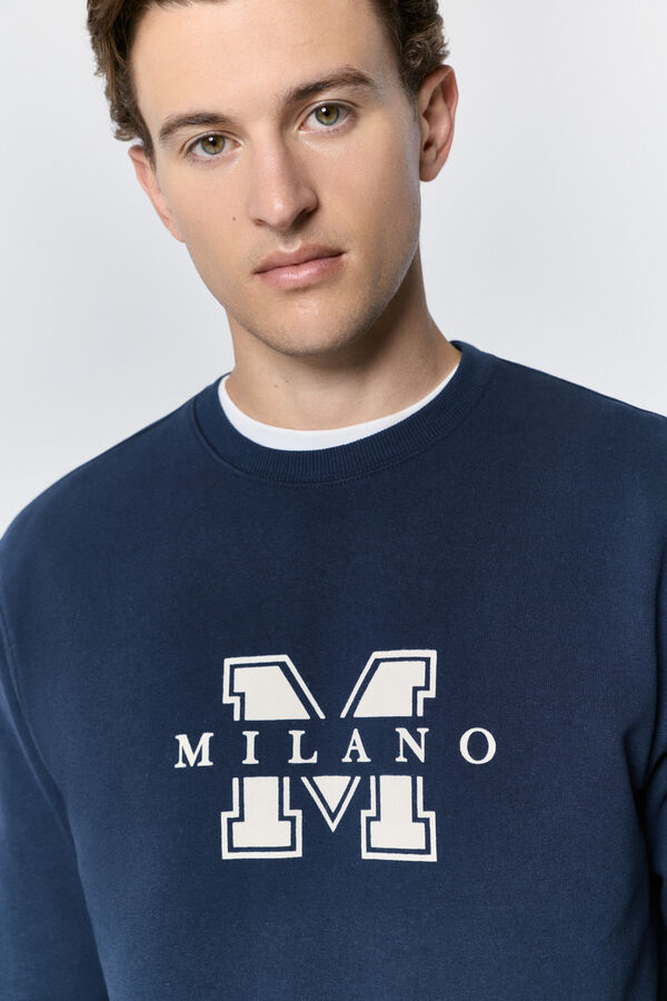 Milano Sudadera print regular fit Navy