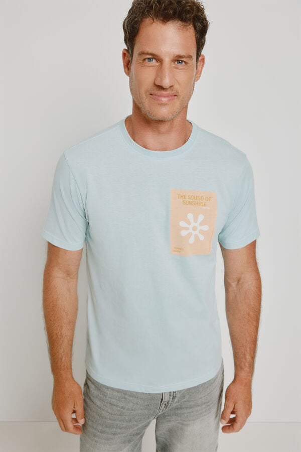 Springfield T-shirt gr&aacute;fica Springfield Estampado azul