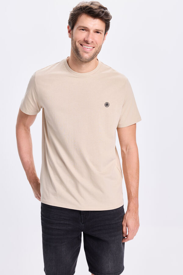 Springfield Camiseta Básica Springfield Bege