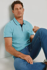Pedro del Hierro Polo de manga curta Azul turquesa