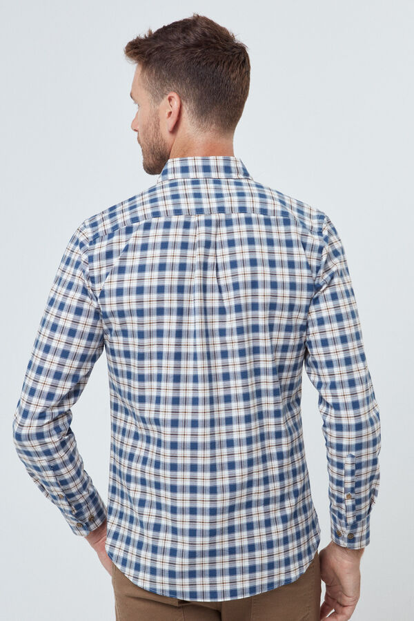 Fifty Outlet Camisa Oxford Cuadros Azul