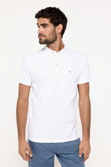 Fifty Outlet Polo pique cuello Mao Blanco