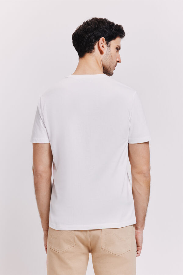 Milano Camiseta b&aacute;sica con bolsillo Blanco