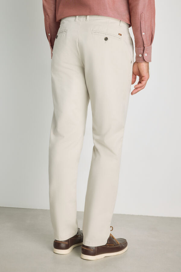Milano Cal&ccedil;as chino regular fit Cinza claro