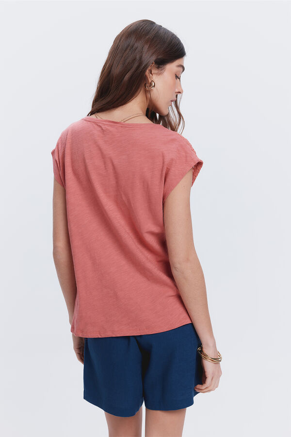 Milano T-shirt bimat&eacute;ria Laranja