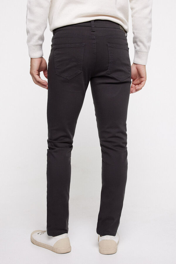 milano Cal&ccedil;as 5 Bolsos Skinny Cinzento oscuro