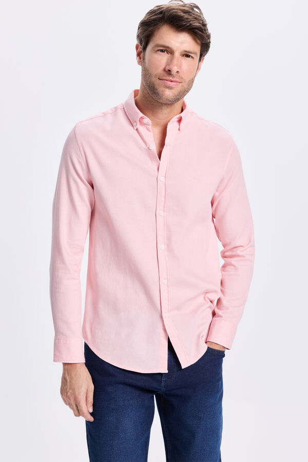 Milano Camisa Sport Estructura Rosa