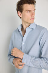 Pedro del Hierro Camisa lisa manga larga Azul Claro