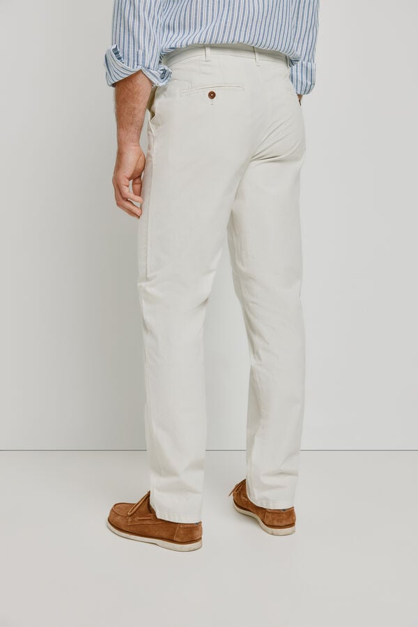 Pedro del Hierro Cal&ccedil;as chino regular fit Areia