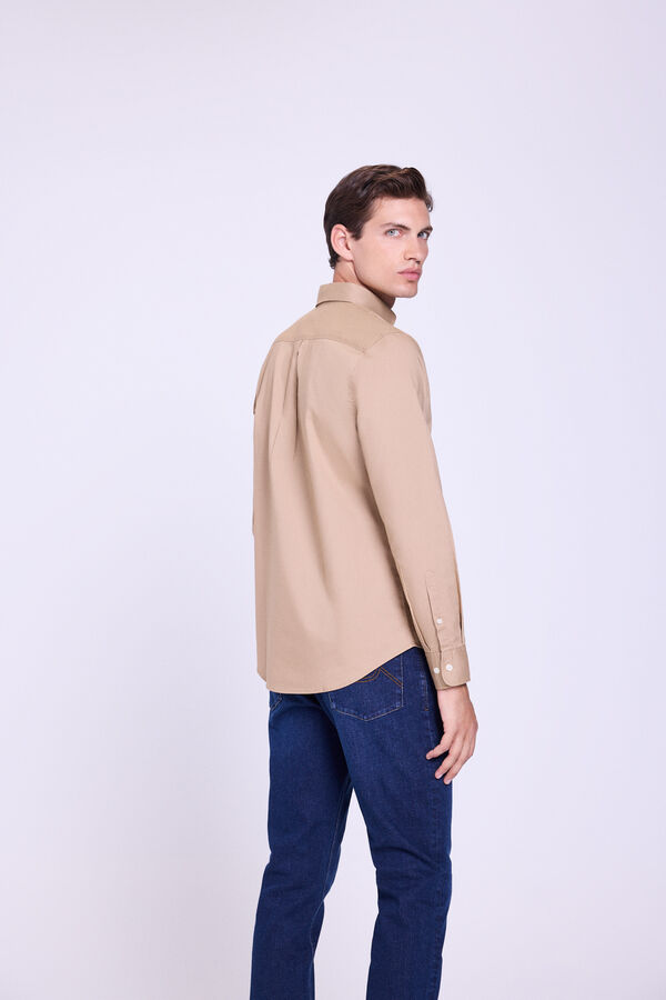 Milano Camisa Relaxed Fit Beige/Camel