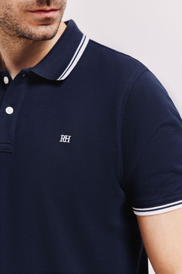 Pedro del Hierro Polo manga curta Marinho