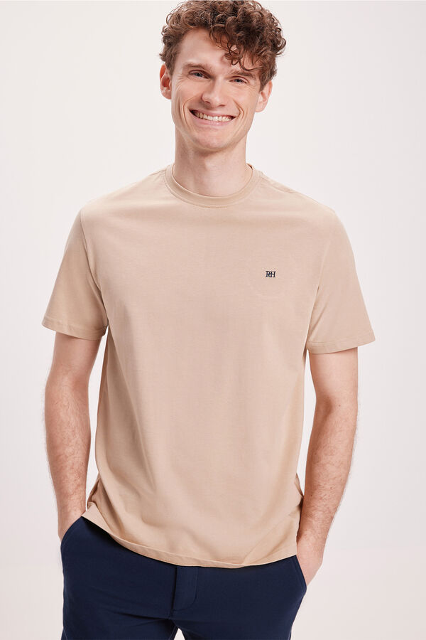 Pedro del Hierro Camiseta B&aacute;sica PDH Beige/Camel