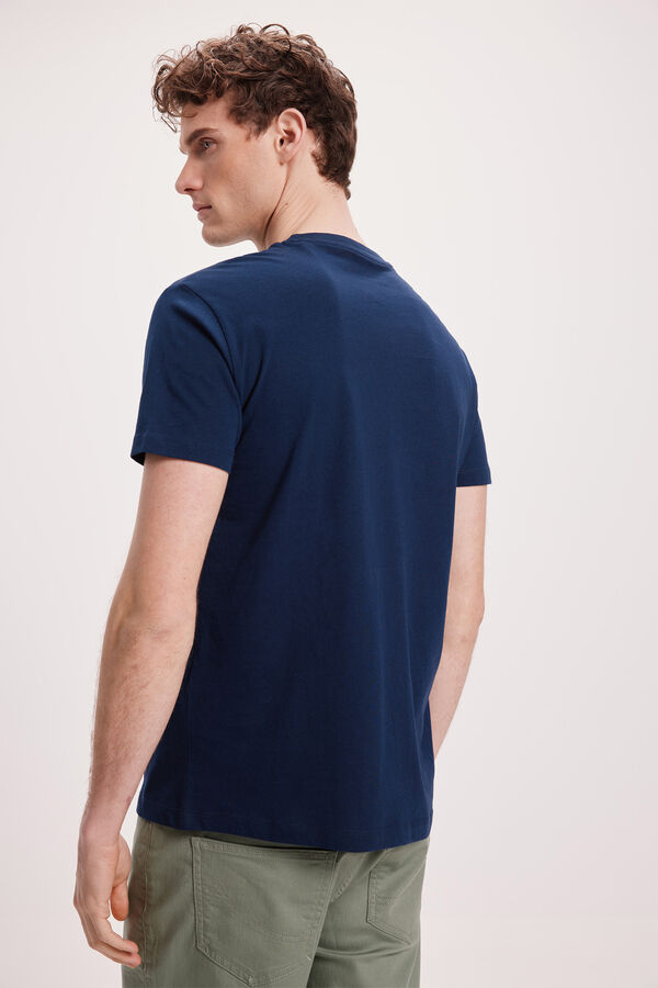 Milano T-shirt B&aacute;sica Marinho