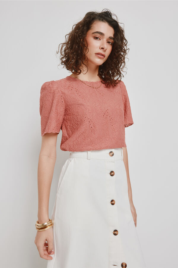 Milano T-shirt estampada de manga curta Vinho