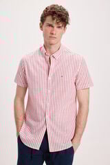 Milano Camisa malha slub riscas Estampado laranja