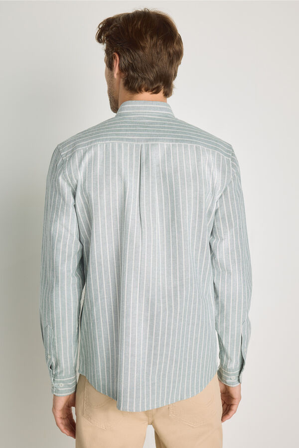 Springfield Camisa rayas manga larga Verde