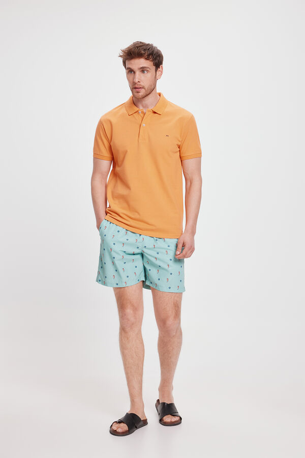 Milano Polo Piqué Básico Laranja