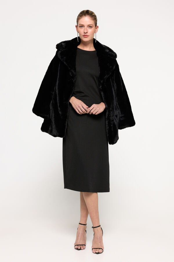 Milano Vestido midi elástico Negro