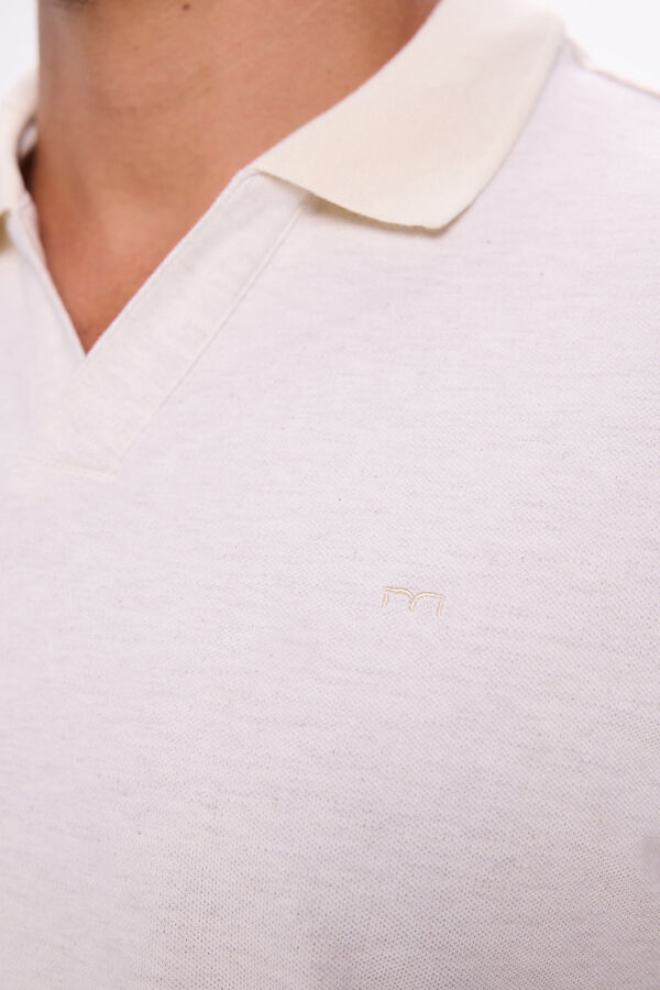 Milano Polo de gola aberta Bege