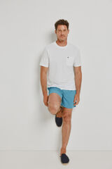 Pedro del Hierro Fato de banho liso Azul