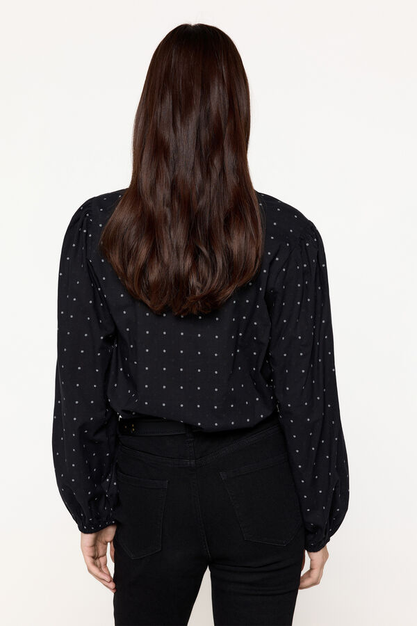 Milano Blusa de plumeti Preto