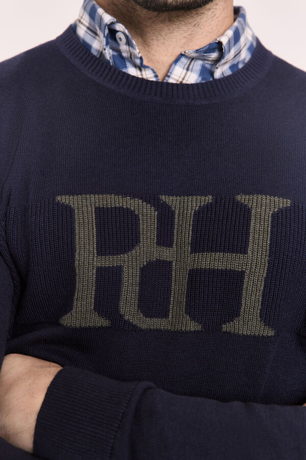 Pedro del Hierro Jersey de punto logo Navy
