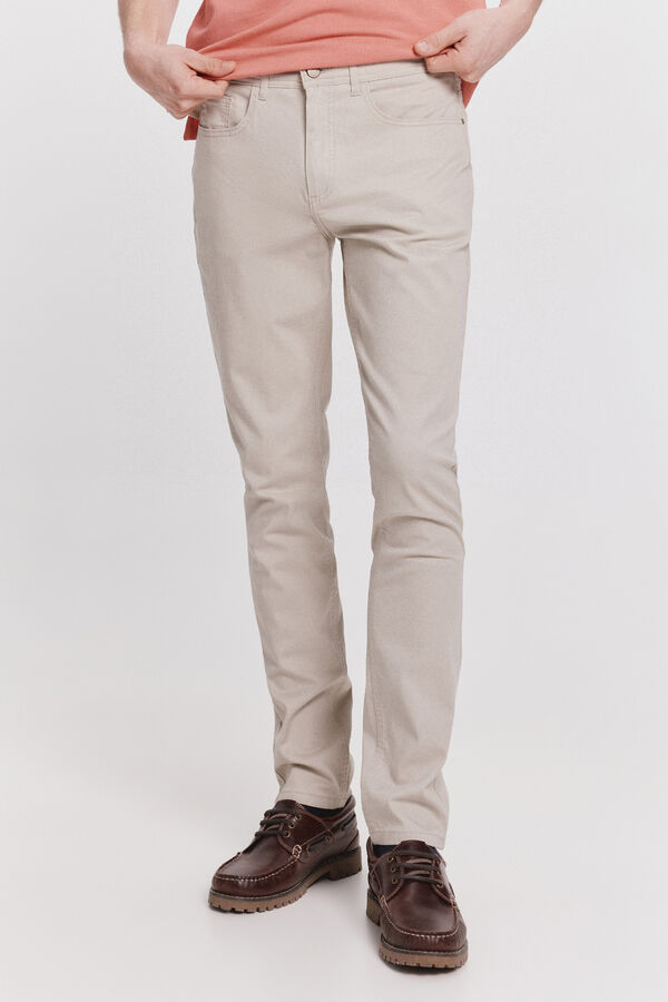 Milano Calças com 5 bolsos Bege
