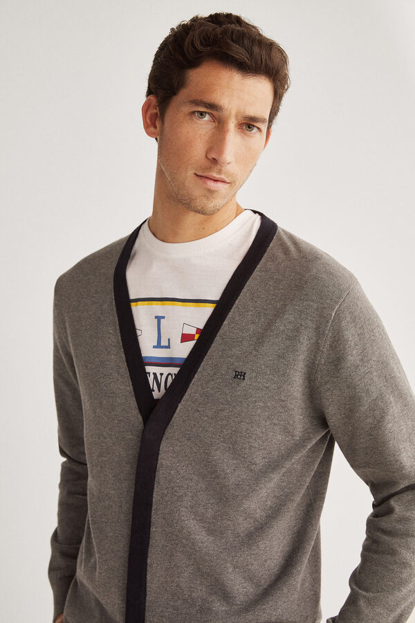 Fifty Outlet Cardigan PDH con cremallera Gris
