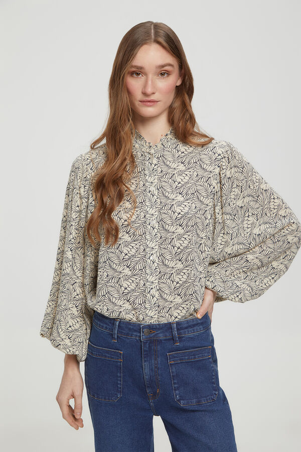 Milano Blusa volume Estampado azul